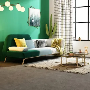 أريكة نوردية عصرية لغرفة المعيشة, أريكة مكونة من 3 مقاعد متطابقة وملونة ، أريكة من القماش