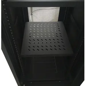 Estante de servidor de puerta de cristal frontal con montaje en rack, Riel de alimentación, 19 pulgadas, media altura, 18u, 22u, 27u