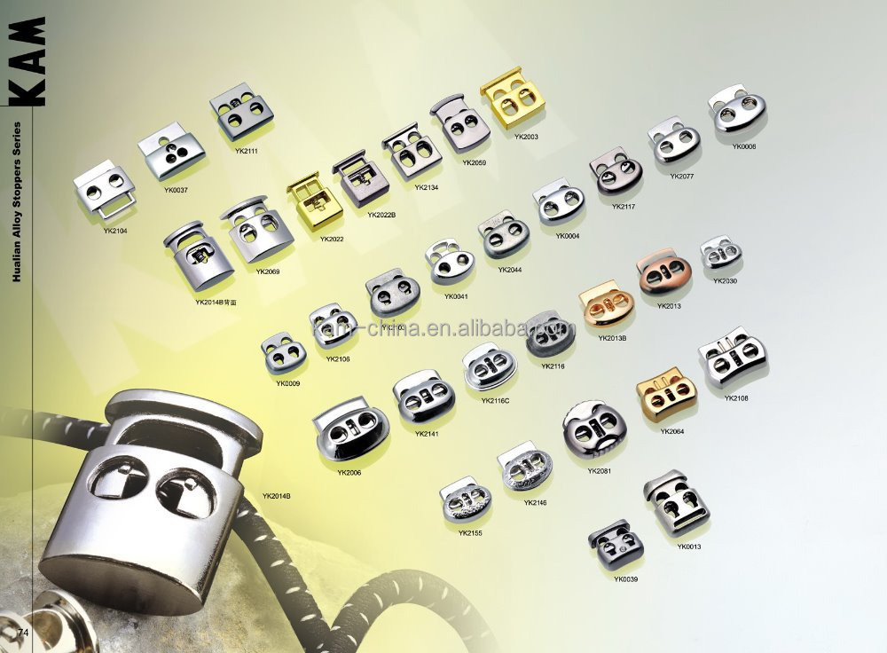 Металлический шнур наилучшего качества KAM для регулировки сумки/различные формы стопора