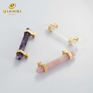 천연 자수정 황동 모던 방청 도어 크리스탈 가구 캐비닛 서랍장 옷장 주방 욕실 거실용 - Product Image 6