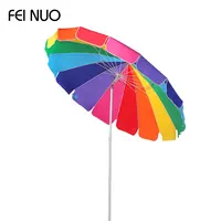 Profesi Pemasok Rainbow Twist Di Taman dan Pantai Besar Berjemur Payung Parasol Bulat