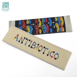 Custom Printing Made Clothing Cheap Woven Garment Label pu leather tags For Shirt Neck