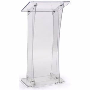 Conception pliable assemblage facile support de podium <span class=keywords><strong>en</strong></span> <span class=keywords><strong>plexiglas</strong></span> transparent pupitre chaire <span class=keywords><strong>en</strong></span> acrylique pour sol - Product Image 2
