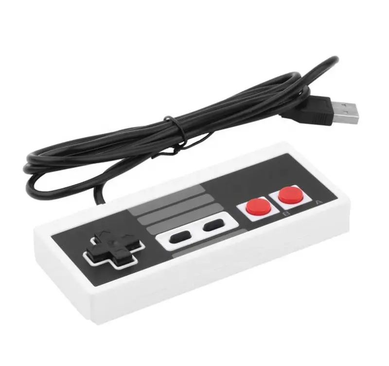 شحن مجاني العالمي ريترو NES البسيطة الكلاسيكية نمط السلكية USB الألعاب أذرع التحكم في ألعاب الفيديو Joypad غمبد للكمبيوتر ويندوز لماك