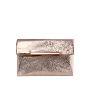 Shenzhen Custom Roes Gold Pu Lederen Clutch Dames Cosmetische Make-Up Tas