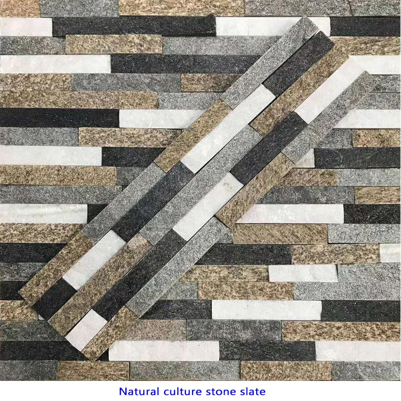 Wholesale Slate For Wall Fountain Mixed Color Natural Culture Stone