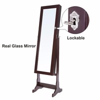 Miroir de chevet en bois moderne, armoire à bijoux, miroir en vente