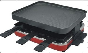 Grill BBQ 1200W Grill électrique carré <span class=keywords><strong>Raclette</strong></span> pour 6 personnes avec revêtement en fonte/pierre avec GS/CE/ROH/LFGB/SASO ATC-RG046 - Product Image 2