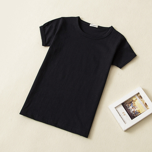 Ragazze di Colore Solido del Bicchierino-Manicotto T-Shirt Bambino Del Bambino Del Cotone In Bianco Top nero Bianco Della <span class=keywords><strong>Maglietta</strong></span> Della Ragazza 0-12 anni di Età - Product Image 3