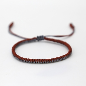 <span class=keywords><strong>Bracelet</strong></span> en corde rouge porte-bonheur bouddhiste pour hommes et femmes, bijou tressé à la main, avec nœuds ajustables, vente en gros, - Product Image 6
