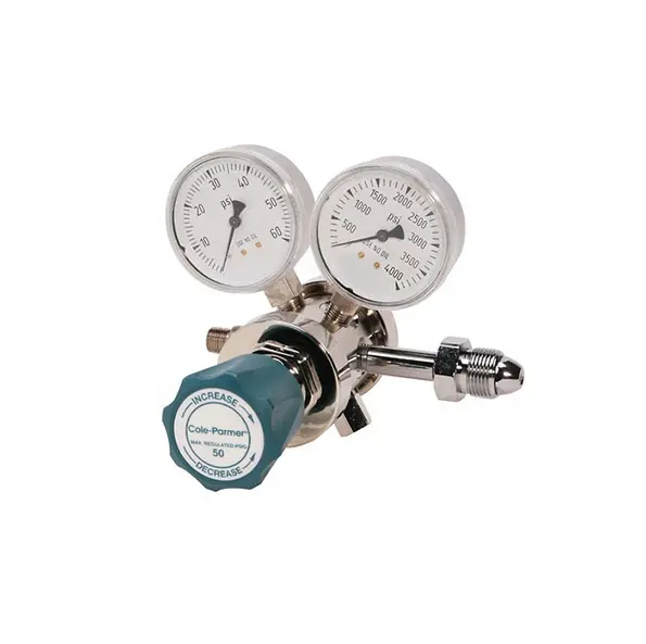 Регулятор инертного газа, двухступенчатый латунный 0-100 psi, аналитический цилиндрический Регулятор-CY-CGA-580-LD