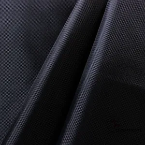 PU Coating 300D*300D Yarn Dyed Black Polyester Oxford Fabric for Bag ( Free Sample )