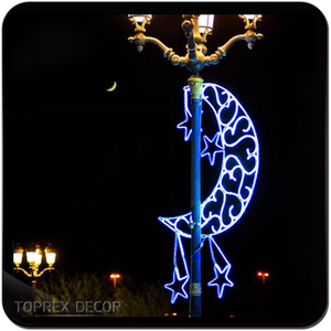 Luces Decorativas LED 2D para Ramadán, Color Blanco Cálido, Postes de Iluminación para Festivales, Ra90, Garantía de 2 Años, para Centros Comerciales, IP65 - Product Image 4