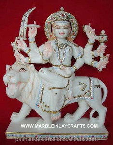 Estatua de diosa Durga, mármol - Product Image 1