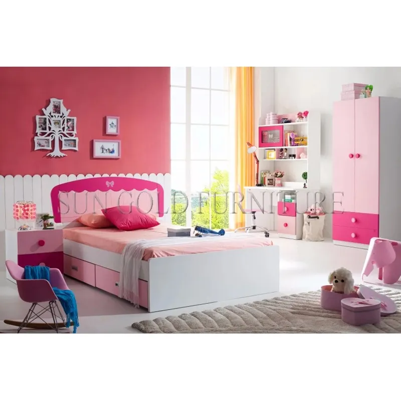 Modern Boys & Girls bedroom Furniture Kids Bedroom Set (SZ-BF8862)