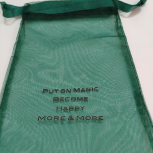 Drak — pochette cosmétique en <span class=keywords><strong>Organza</strong></span> vert, 40x60 cm, logo personnalisé - Product Image 3