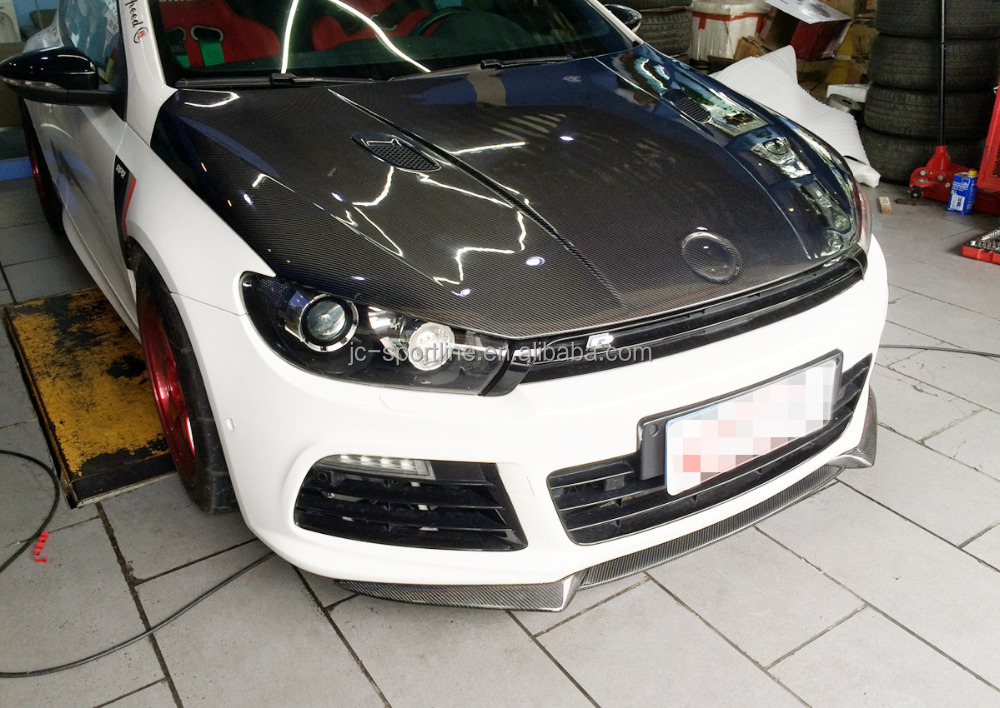 R Style Carbon Fiber Engine Trunk Hoods for VW Scirocco (2013-2016