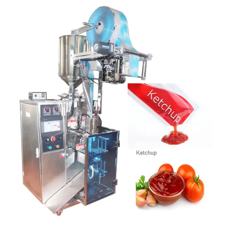 Automatico Salsa di Panna Ketchup Olio Bustina Macchina per L'imballaggio di Liquidi fornitori e produttori