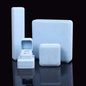beautiful design light blue jewelry box for necklace