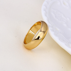 11204 Xuping 18k color oro <span class=keywords><strong>anillo</strong></span> <span class=keywords><strong>de</strong></span> <span class=keywords><strong>casado</strong></span> en típico estilo occidental con diseño sencillo para mujeres y hombres - Product Image 4