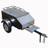 ECOCAMPOR - US Small Aluminum Enclosed Folding Motorcycle Cargo Trailer