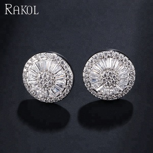 RAKOL EP293 <span class=keywords><strong>orecchini</strong></span> in <span class=keywords><strong>argento</strong></span> carino cerchi all'ingrosso Cubic Zirconia CZ cerchio di cristallo da sposa <span class=keywords><strong>orecchini</strong></span> da sposa - Product Image 6