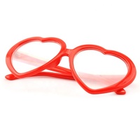 Lunettes en forme de cœur arc-en-ciel, feux d'artifice, avec effet de vibration en spirale
