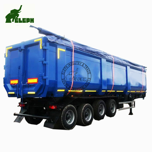 Pertanian 20 Ton Multi As Roda Pemuat Tebu Drawbar Dump Trailer - Product Image 4