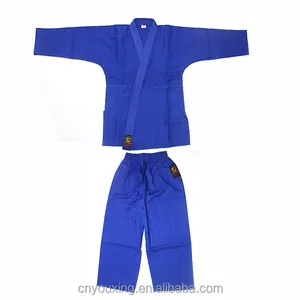 Woosung Probe versand kostenfrei Judo Uniform Stoff Kimonos Bjj Jiu Jitsu Kampfkunst blaue Farbe Judo Anzug