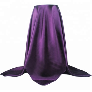 Turbante de cabeza cuadrada de Color sólido Bufanda Material de seda satinada Mujeres musulmanas Cubierta de cabeza simple Hijab liso - Product Image 3