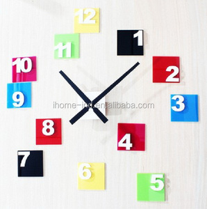 Autoadesivo della parete clock 3d dolce cuore rosso moderno <span class=keywords><strong>orologi</strong></span> <span class=keywords><strong>da</strong></span> parete della Torre Eiffel orologio in tempo - Product Image 3