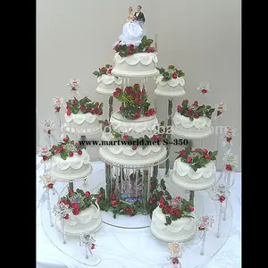 Panas baru kualitas tinggi dreamlike kue pernikahan menara berdiri untuk dekorasi pernikahan kue Dekorasi tatakan kue (S-350)