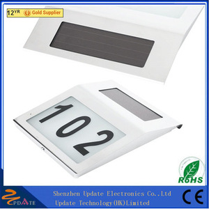 Al aire libre 3led impermeable placa de puerta luces de dirección de la energía solar - Product Image 1