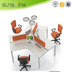 Séparation croisée moderne <span class=keywords><strong>de</strong></span> Tableau <span class=keywords><strong>de</strong></span> bureau incurvé blanc pour l'entrepôt d'hôpital d'école <span class=keywords><strong>de</strong></span> bureau - Product Image 5