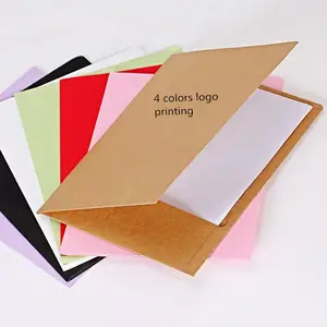 प्रचारक उपहार कागज फ़ाइल OEM लोगो मुद्रण A4 आकार रंग का कागज फ़ोल्डर