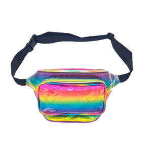 Dames Reflecterende Iriserende Kleur Hologram Heuptasje Waterdichte Pu Heuptas Modieuze Sport Heuptasje - Product Image 5
