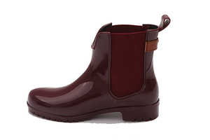 Fabricante de fábrica, último diseño de moda, <span class=keywords><strong>botas</strong></span> <span class=keywords><strong>cortas</strong></span> de <span class=keywords><strong>lluvia</strong></span> de PVC chelsea para <span class=keywords><strong>mujer</strong></span> - Product Image 3