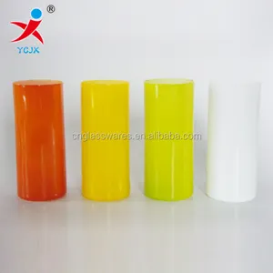 solid color opal glass cylinder for lighting / round glass tube lamp shade