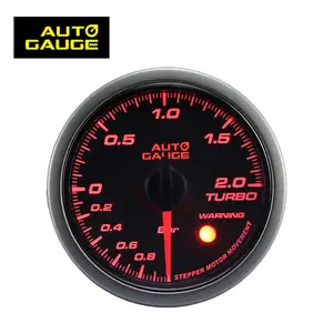 52mm Peças Do Carro LEVOU Lente Fumaça 2 Cor Calibre do Impulso com sensor de Pressão De Turbo