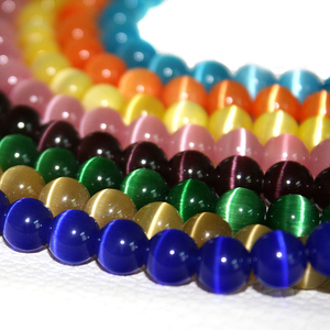 13 couleurs Choisissent en Oeil De Chat 4/6/8MM Chaîne de Verre Lâche Espace <span class=keywords><strong>Perles</strong></span> Opale BRICOLAGE Charme <span class=keywords><strong>perles</strong></span> pour la Fabrication De Bijoux BRICOLAGE Bracelet - Product Image 4