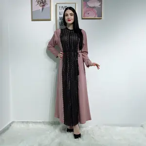 Abaya — robe longue en dentelle pour femmes, vêtements pour dames, style musulman, maxi, vente en gros, nouvelle collection