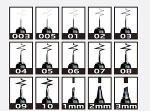 Assortiti pennini formati fine point A Prova di Acqua Pigmento penna fineliner Micron disegno a penna set <span class=keywords><strong>nero</strong></span> - Product Image 3