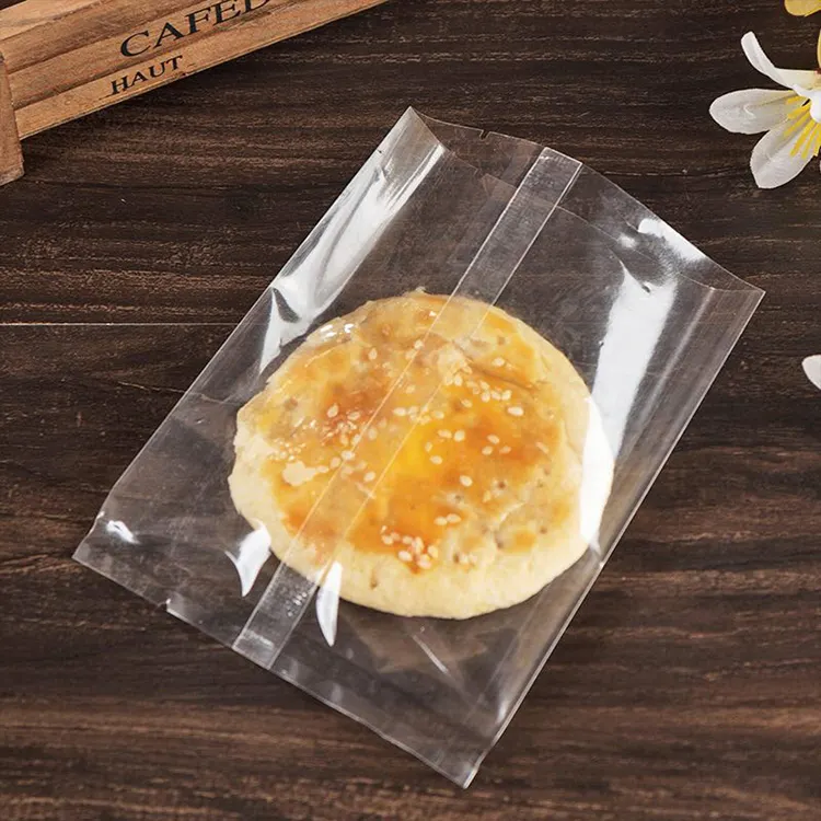 Bolsa de empacotamento para doces, saco plástico transparente poly para embalagens de biscoitos doces