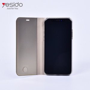 Miroir flip en cuir retour smart cover cas pour <span class=keywords><strong>apple</strong></span> iphone XS, pour <span class=keywords><strong>apple</strong></span> iphone XS cas de couverture arrière - Product Image 5