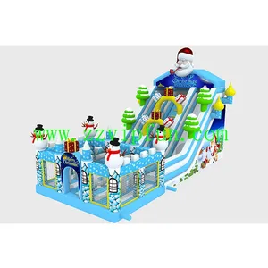 Рождественский надувной замок снеговика, рождественские надувные игрушки-батуты