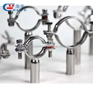 SS304 hexagon sanitary Hygienic hexagonal Pipe holder bracket, Hanger Pipe holder clip