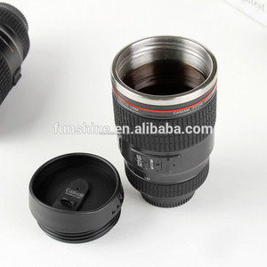 La novedad de plástico <span class=keywords><strong>con</strong></span> aislamiento tazas de café 28-135mm 3rd de acero inoxidable taza lente - Product Image 1