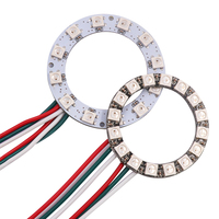 Anillo de Píxeles WS2812B Direccionable, 1 8 12 16 24 32 40 48 60 93 241 LEDs, Anillo LED RGB WS2812 SK6812 5050, WS2811 Ic Integrado, RGB DC5V