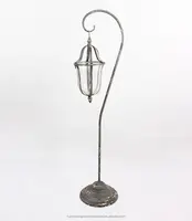Suporte de vela vintage rústico de metal, grande, decoração rústica, de casamento, com lanterna pendurada