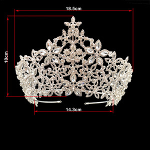 Echsio AAA Cubic Zirconia Crown Per Le Donne Sposa Dubai Gioielli Da Sposa <span class=keywords><strong>di</strong></span> Lusso Con Il Fiore BC3218 - Product Image 4